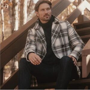 The Normal Brand Black and White Plaid Jacket